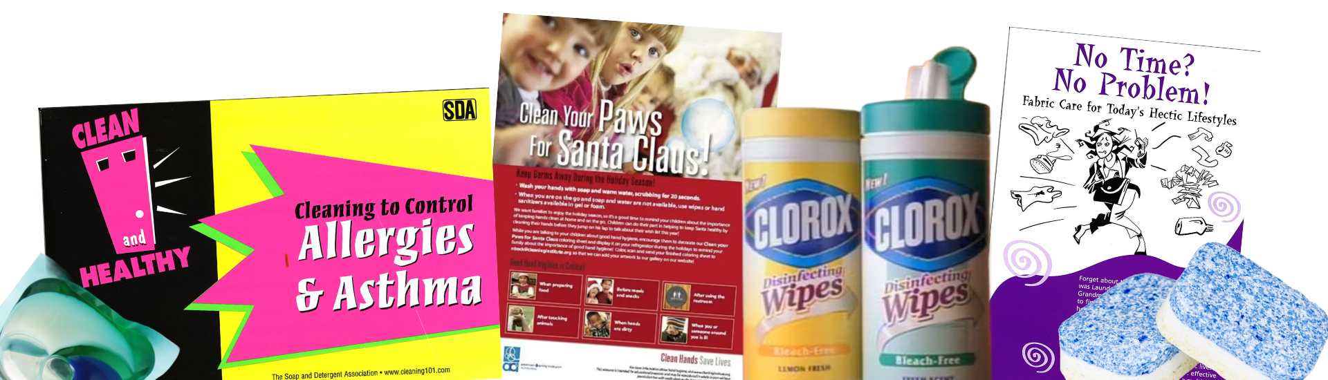 collage of 1990s materials