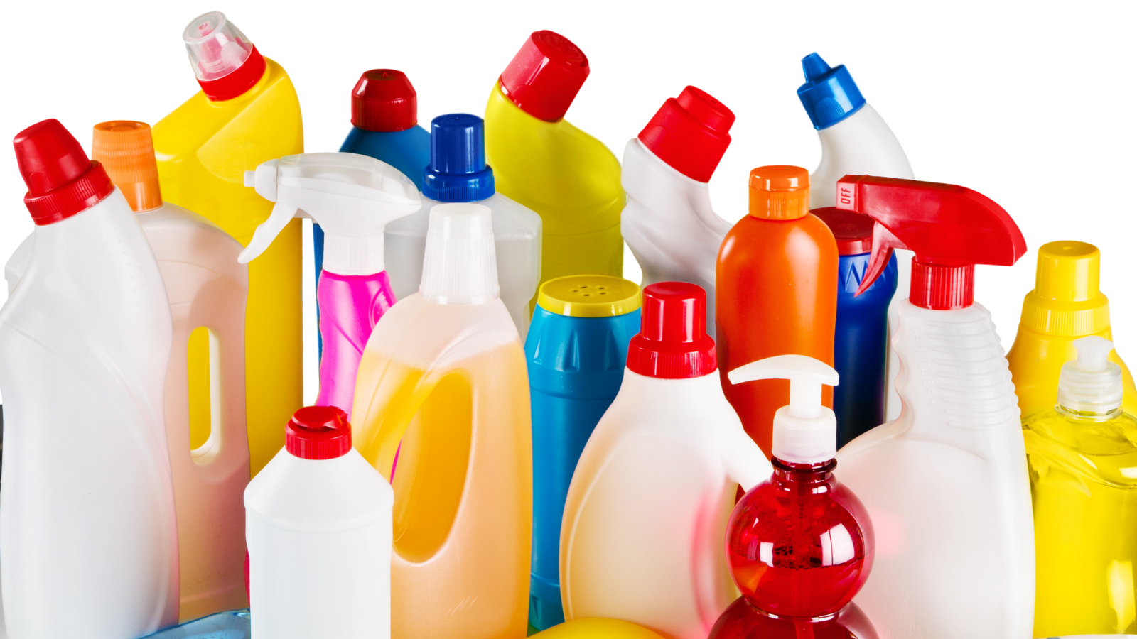 cleaning product containers