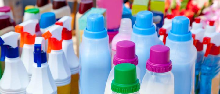 Cleaning product bottles